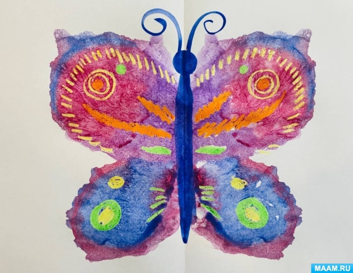 Мастер-класс для педагогов и воспитателей по изображению бабочки в технике «монотипия»