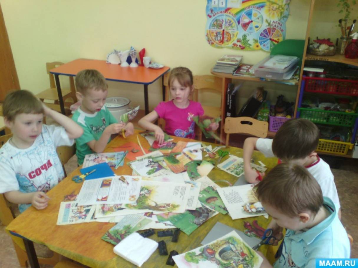 Конспект НОД по художественно-эстетическому развитию (аппликация) в старшей группе «Старым книгам новая жизнь» Фото Конспект НОД по художественно-эстетическому развитию (аппликация) в старшей группе «Старым книгам новая жизнь»