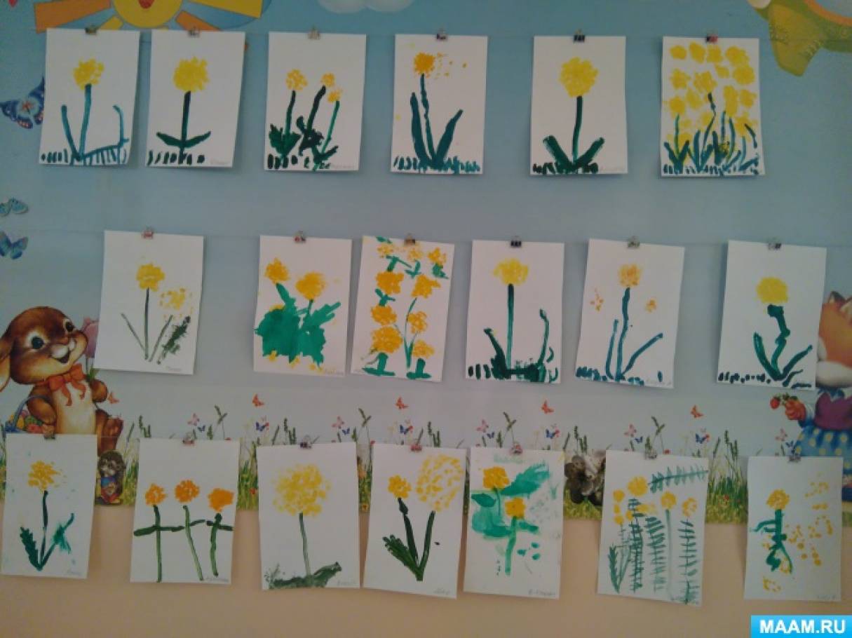 Проект старшая группа май. Рисование весенних цветов в младшей группе. Рисование в средней группе весной.