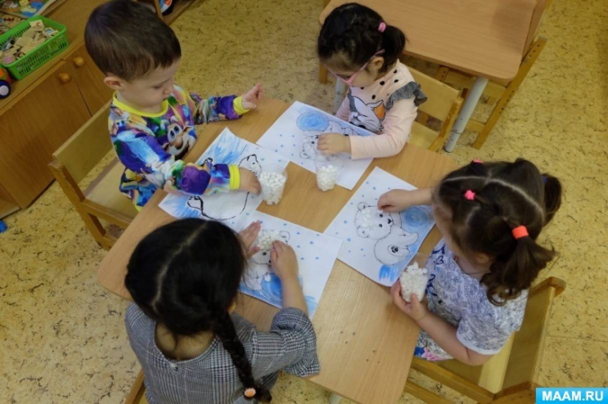 Аппликация «Мишка на льдине» Фото Аппликация «Мишка на льдине»