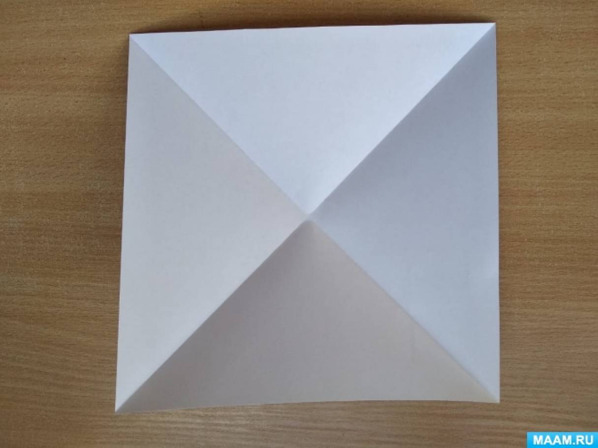 Конспект НОД в средней группе по конструированию из бумаги в технике оригами коллективная композиция «Рыбки в аквариуме»