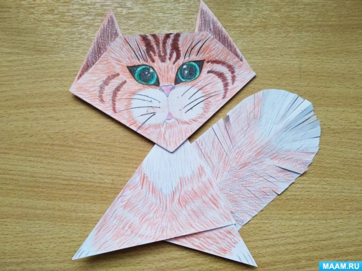 Мастер-класс по оригами «Котёнок»
