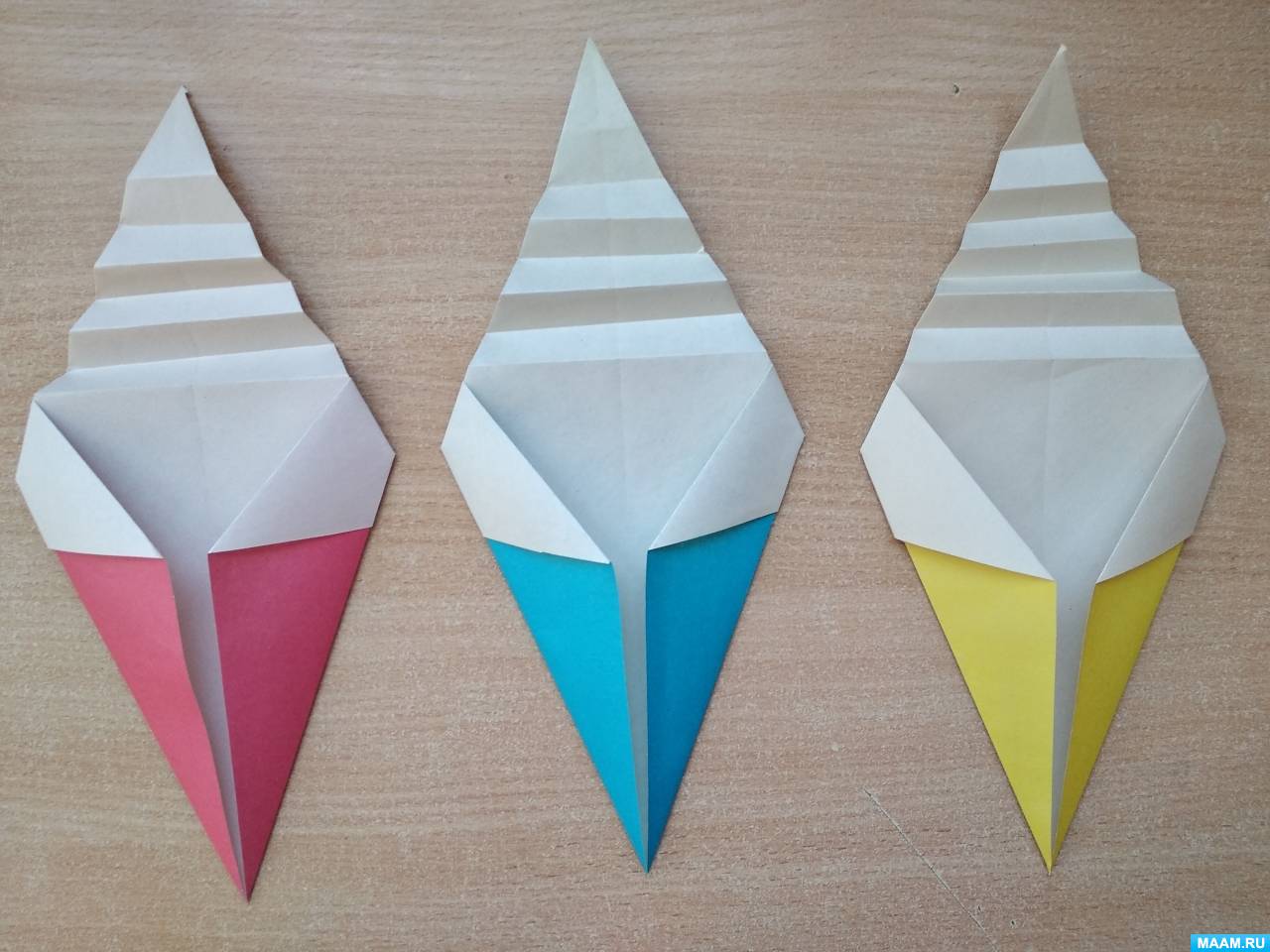 Мастер-класс по оригами «Мороженое»