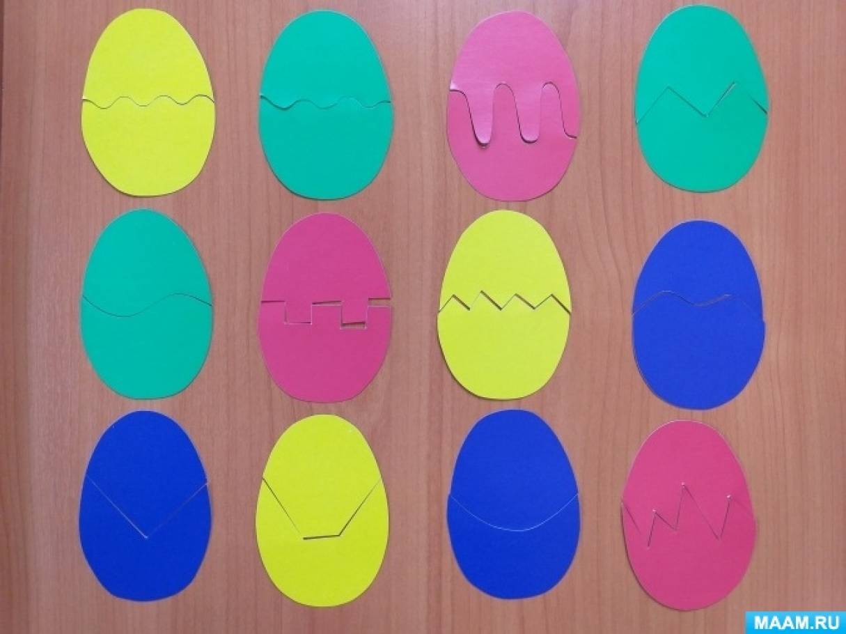 Дидактическая игра-пазл для детей младшего дошкольного возраста «Пасхальное яйцо»