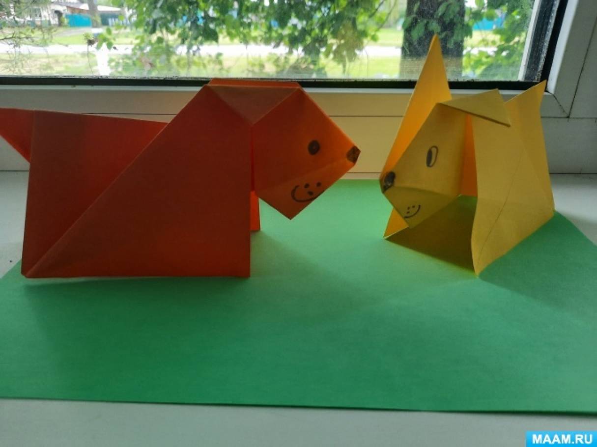 Мастер-класс по оригами «Собачка»