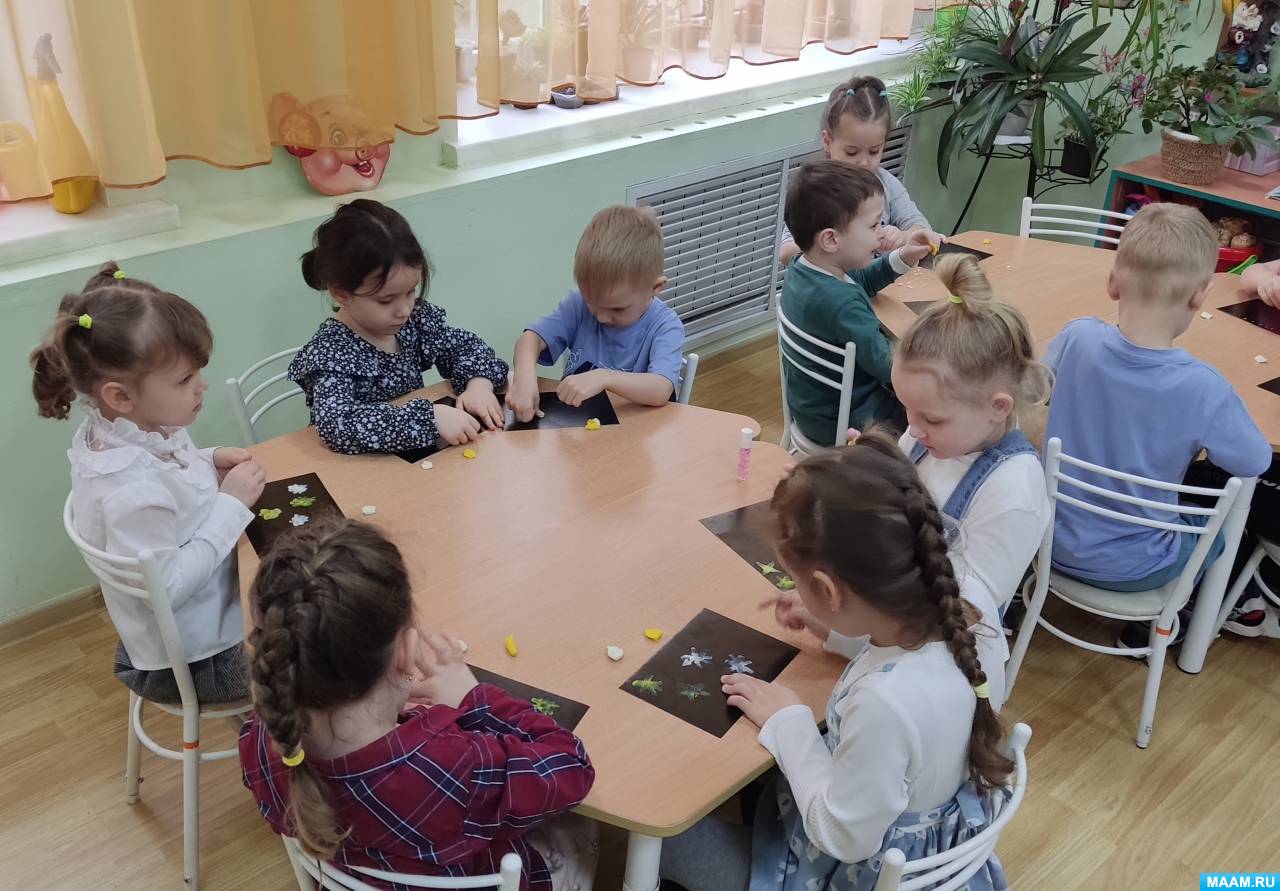 Конспект НОД по лепке в средней группе «Звездное небо»