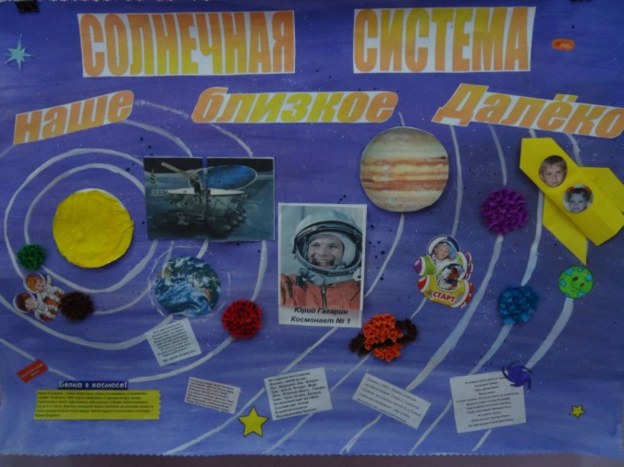 Стенгазета ко дню космонавтики в детском. Плакат на тему космос. Плакат на тему Солнечная система. Плакат "день космонавтики". Плакат на космическую тему.