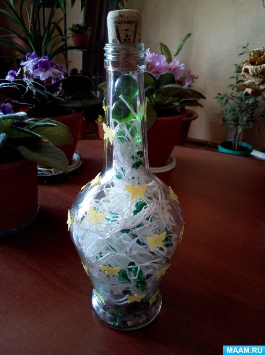 «Красивая ваза своими руками на основе пластиковой бутылки»
