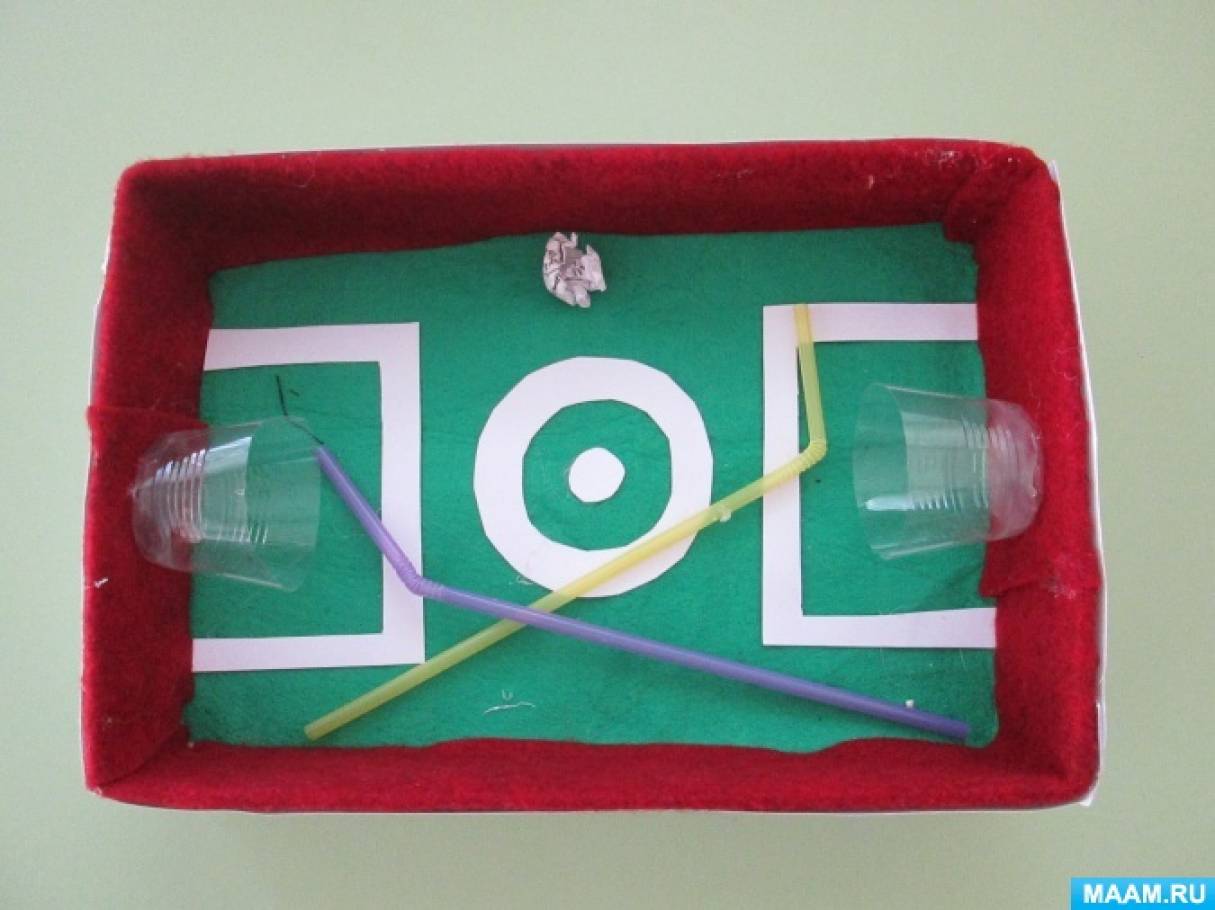 Дидактическая игра для развития речевого дыхания у детей дошкольного возраста «Воздушный футбол»
