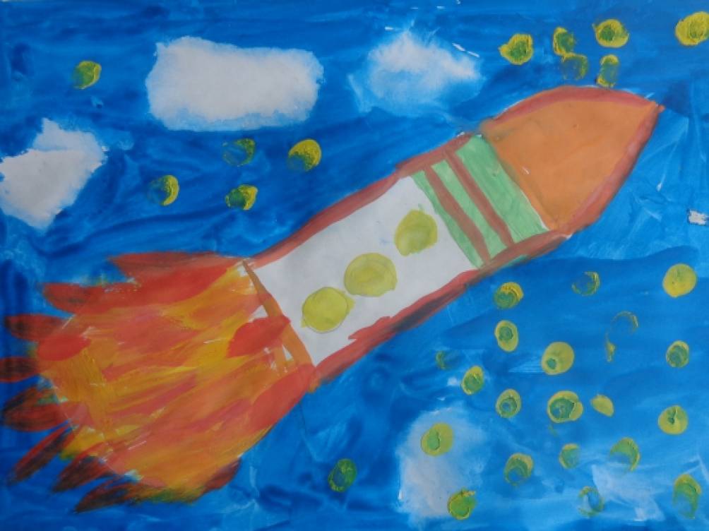 Рисование в средней группе на тему космос. Рисование ракета в космосе Колдина старшая. Рисование в средней группе на тему космонавтика. Космос рисование с детьми детский сад.