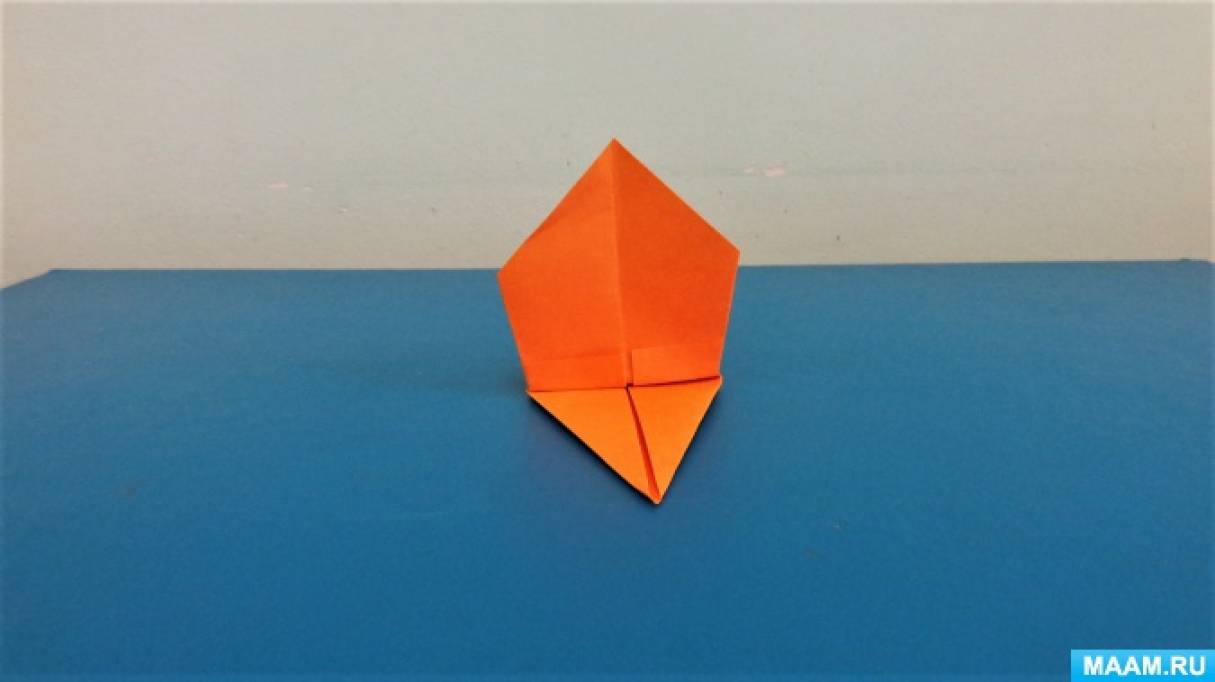 Оригами пароход с двумя трубами, схема