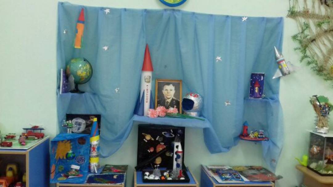 День космонавтики оформление в детском саду группы