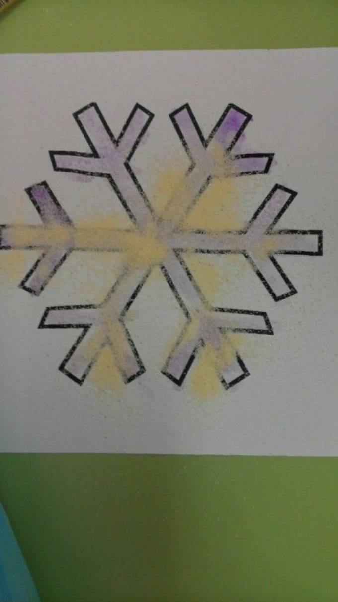 рисование снежинок 2 младшая