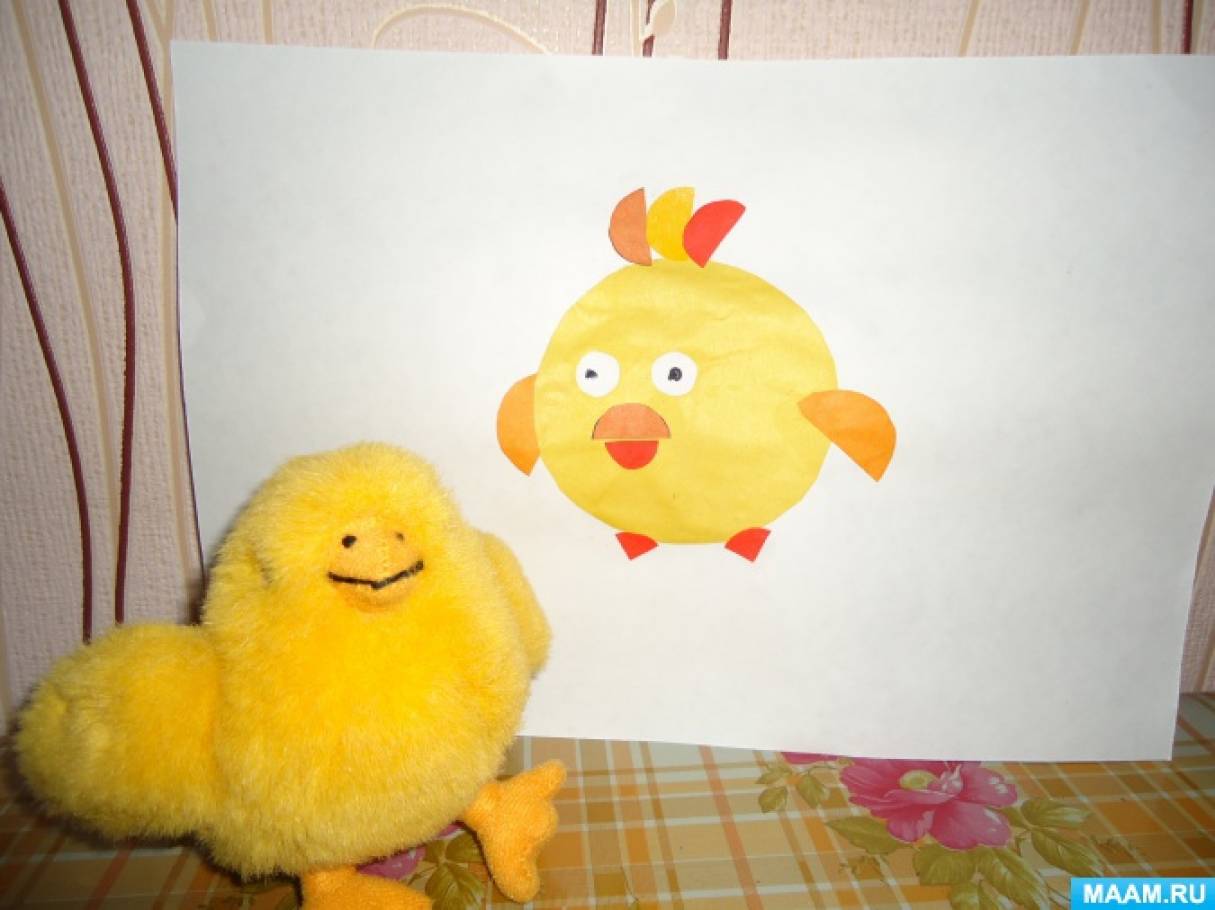 Аппликация цыпленок