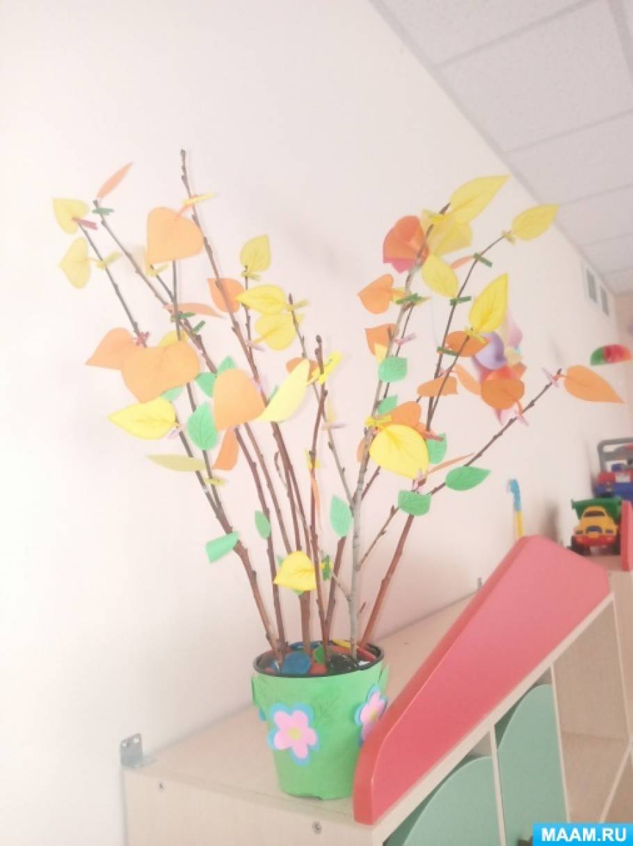 Конспект по рисованию с интегрированным подходом в нетрадиционной технике (манной крупой) «Осеннее дерево»