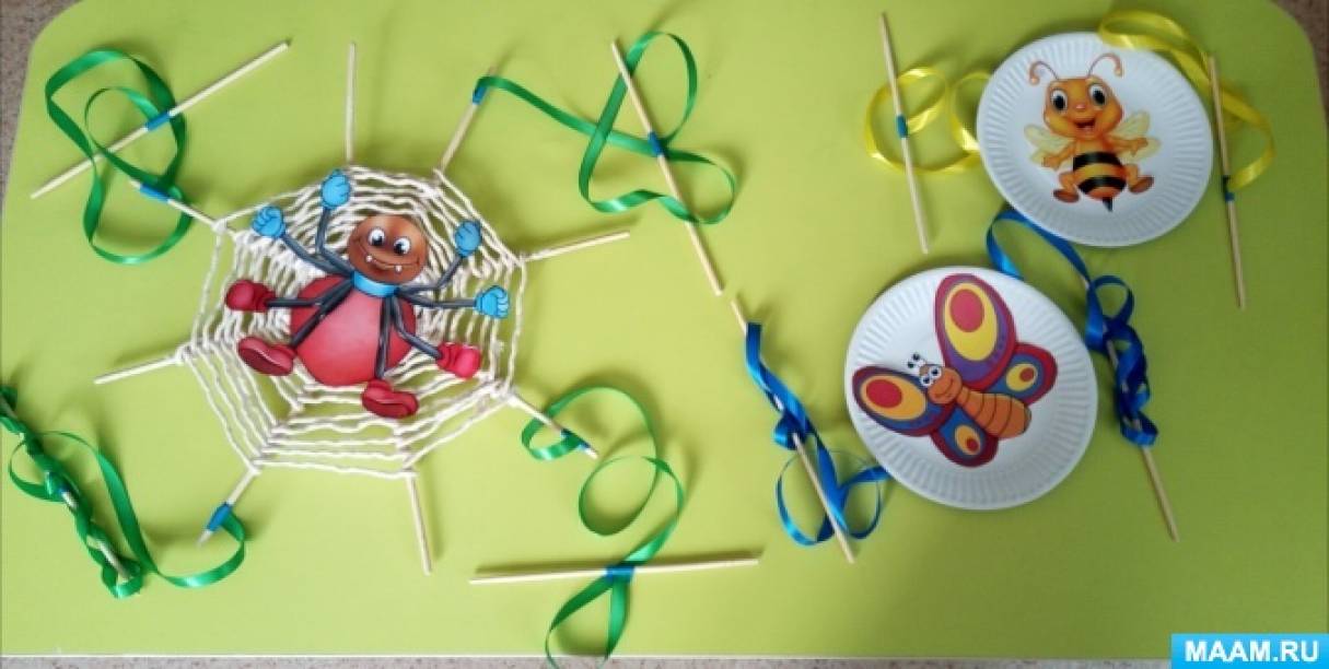 Развивающие игры-моталочки «Насекомые», изготовленные из подручных материалов своими руками
