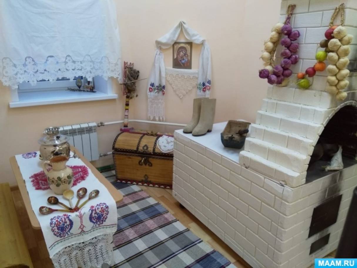 Мини-музей «Русская изба» в детском саду