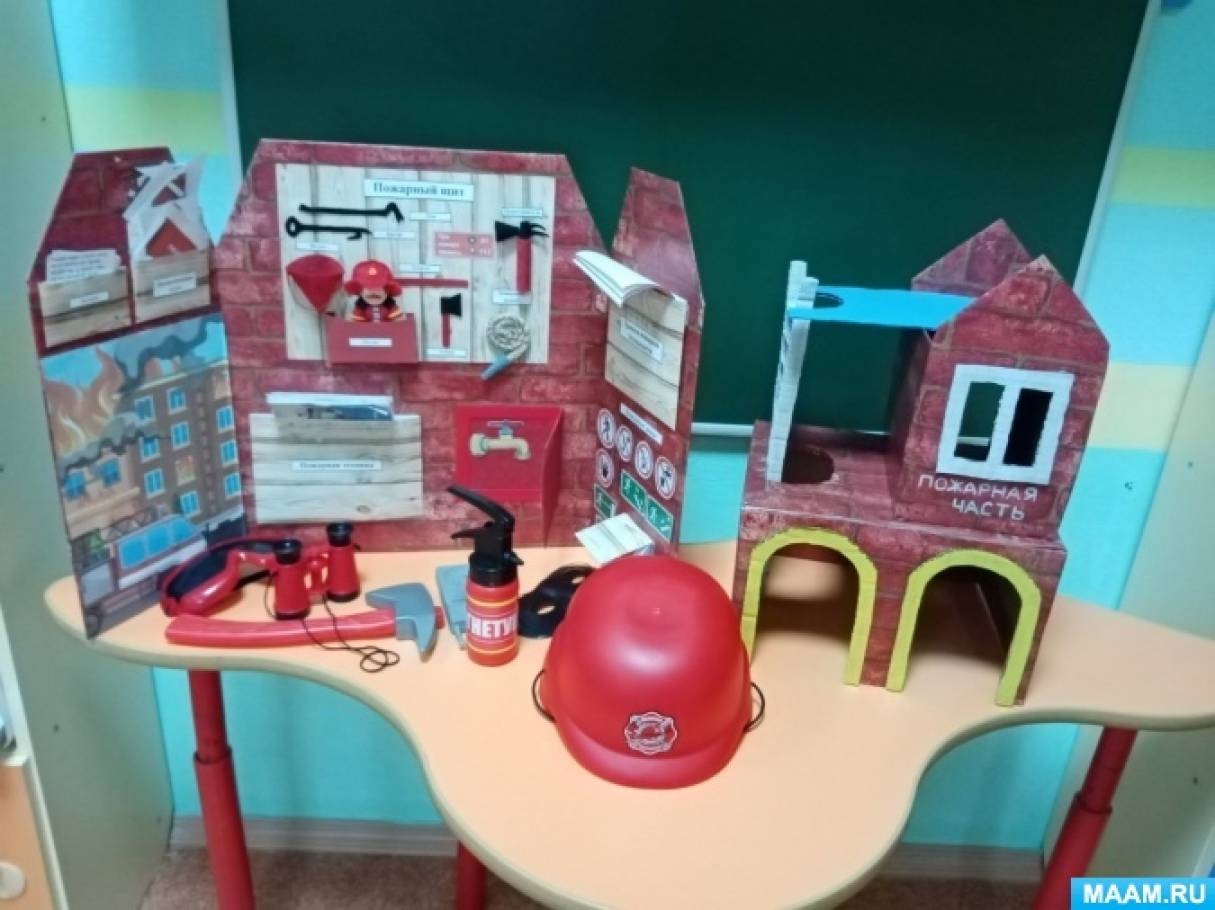 Мастер-класс по изготовление лэпбука «Пожарная безопасность в детском саду» и макета «Пожарная часть»
