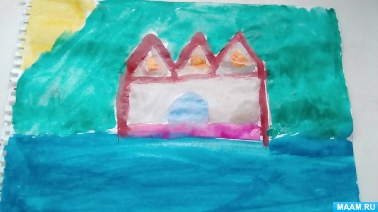 Занятие по рисованию «Сказочный домик — теремок» (3 фото). Воспитателям ...