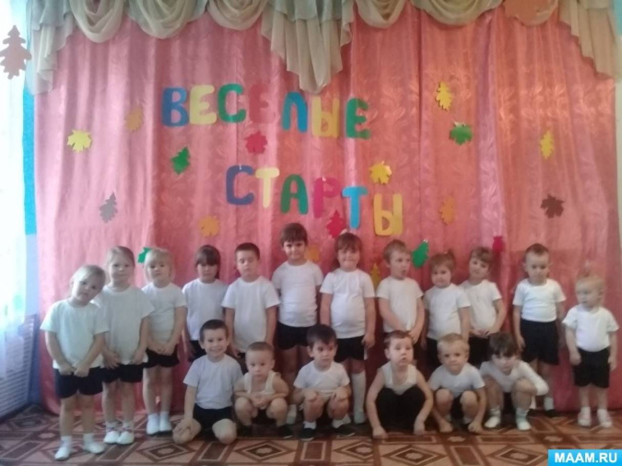Конспект спортивного праздника «Весёлые старты» в младшей разновозрастной группе Фото Конспект спортивного праздника «Весёлые старты» в младшей разновозрастной группе
