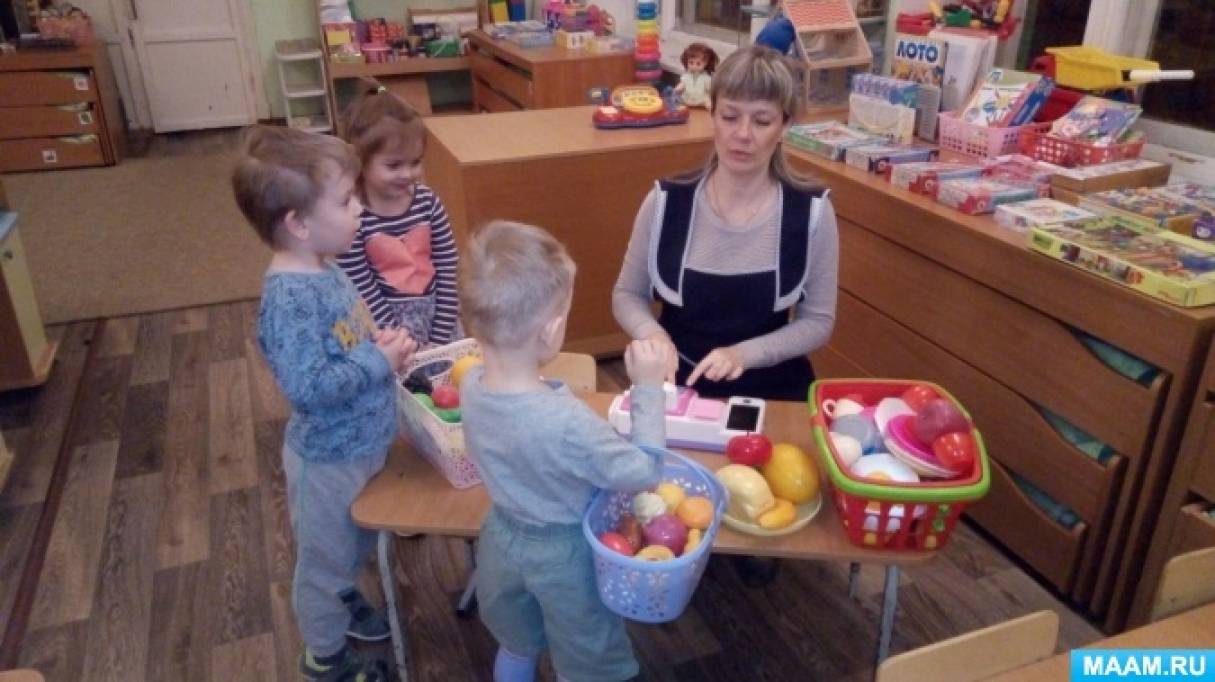 Ознакомление детей с профессиями взрослых. Знакомим детей с профессией продавец.