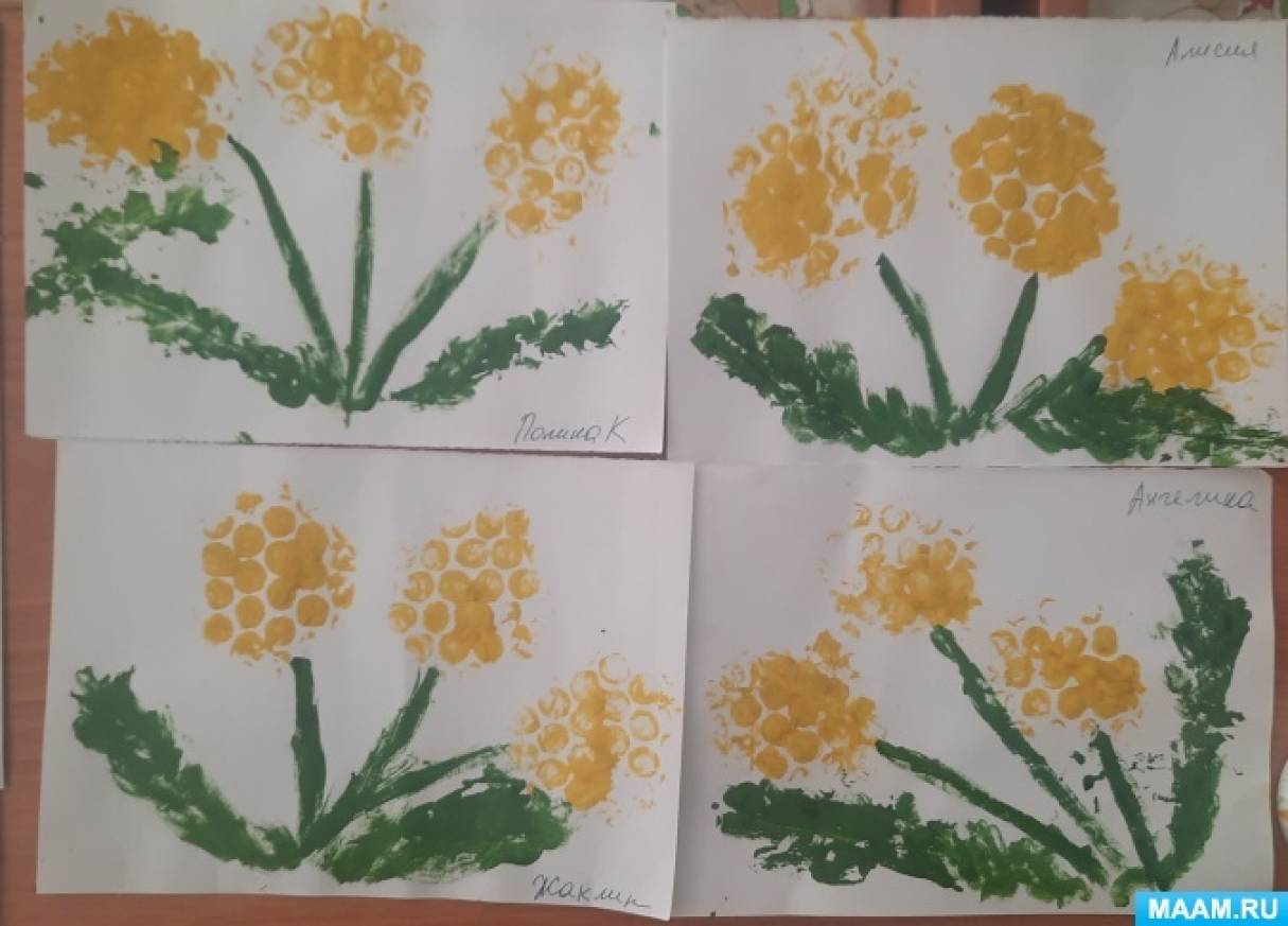 Рисование цветы во второй младшей группе