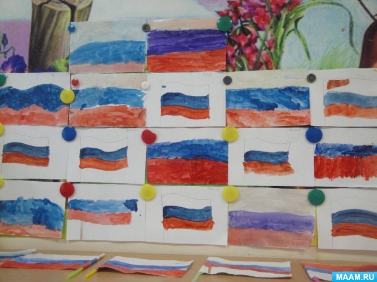 Флаг средняя группа. Рисование на тему Россия в старшей группе. Рисование Россия в подготовительной группе. Рисование в детском саду старшая группа. Рисование на день России в детском саду.