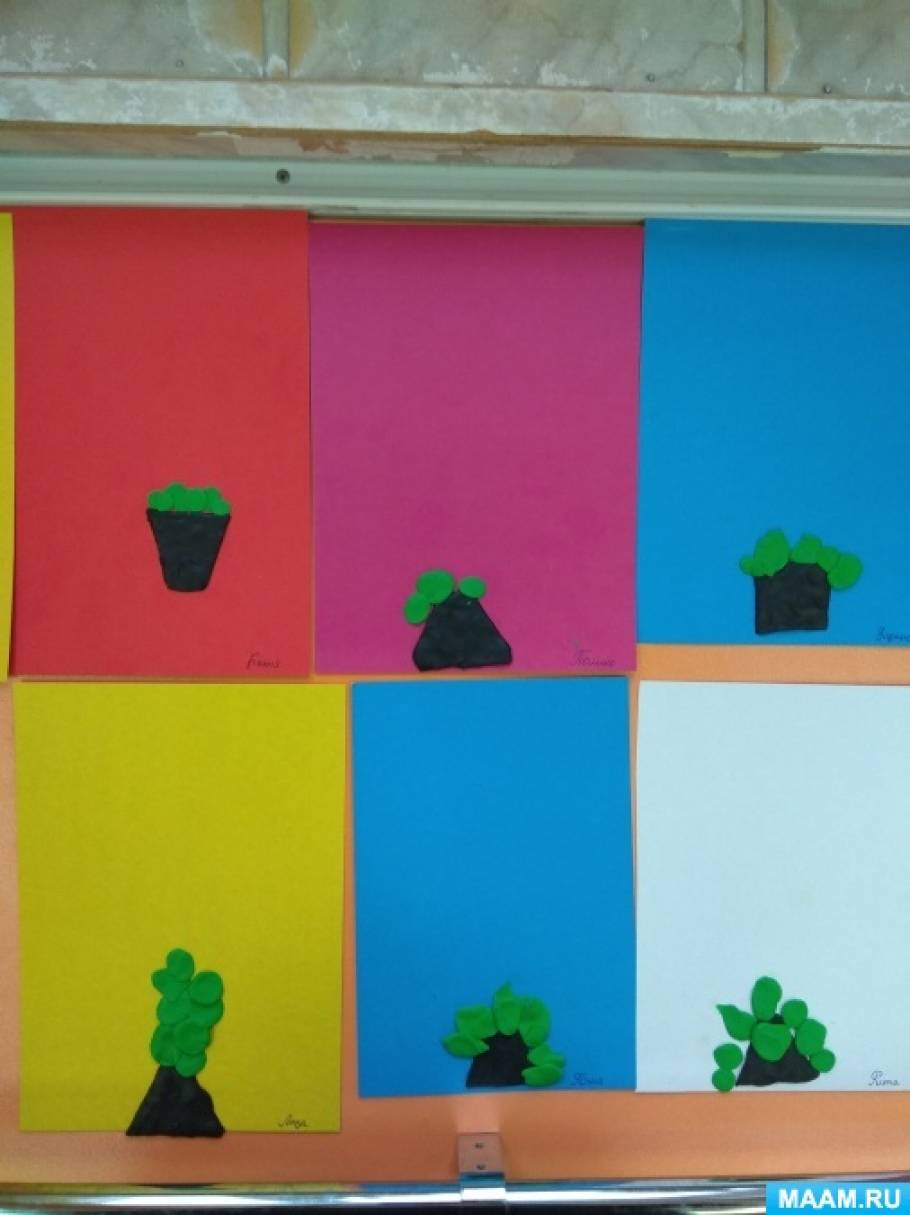 Конспект НОД по лепке «Комнатные растения» для детей второй младшей группы