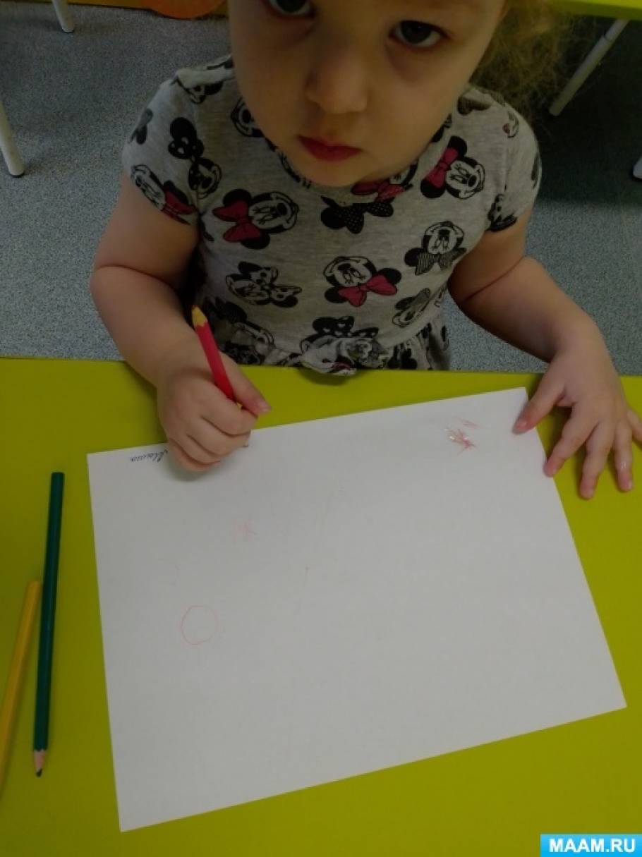 Конспект занятия по рисованию «Разноцветные колечки» (первая младшая ...