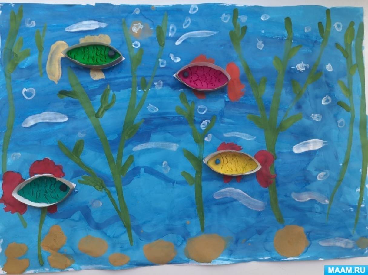 Мастер-класс по аппликации из втулок с элементами лепки и рисования «Чудесные 3D рыбки»