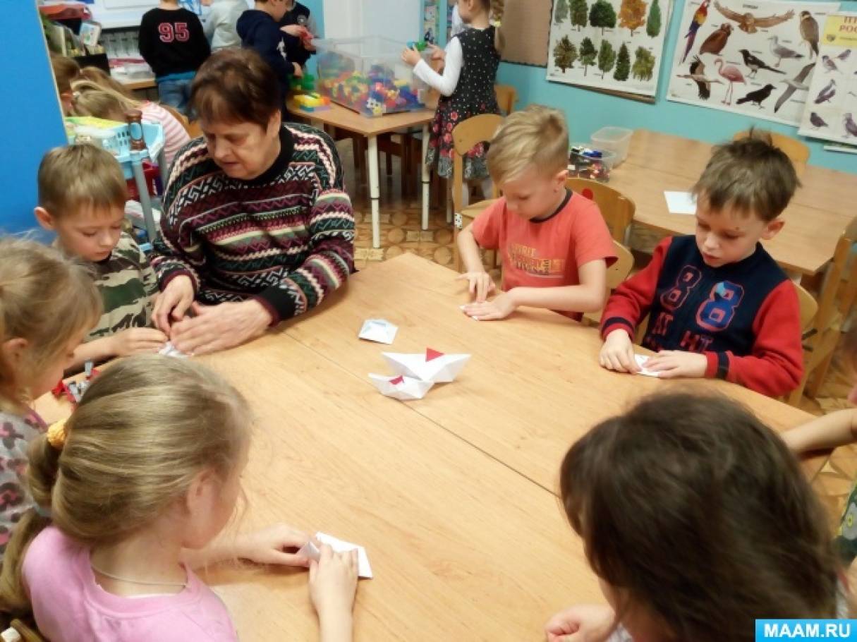 Мастер-класс для родителей «Оригами «Кораблик»». Воспитателям детских садов, школьным учителям и педагогам - Маам.ру