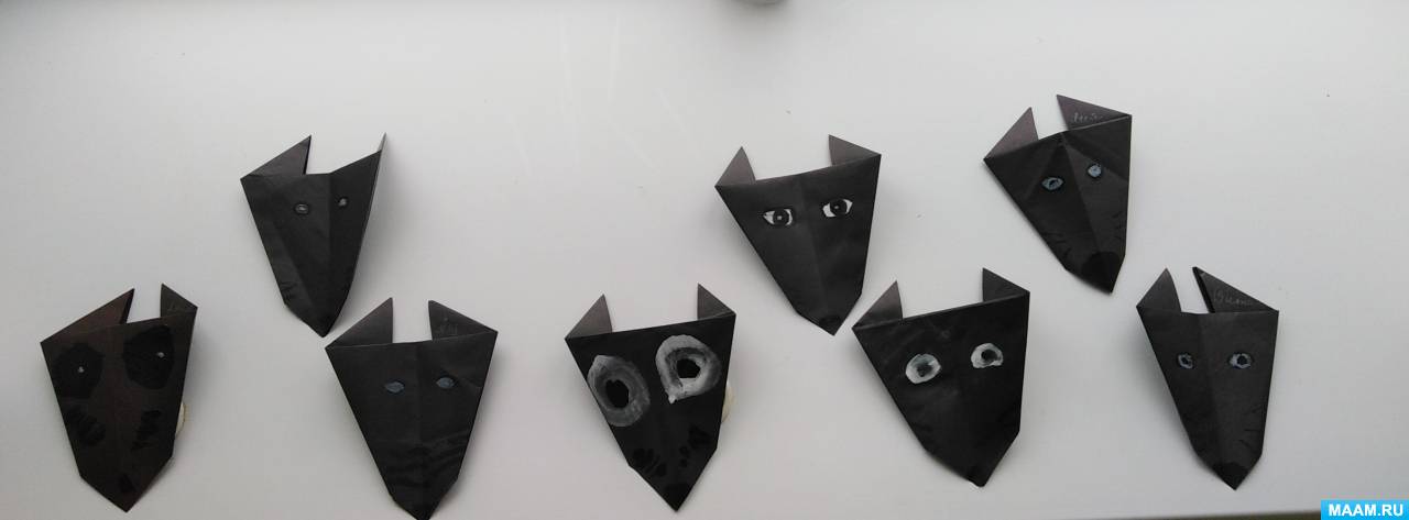 Мастер-класс по оригами для детей старшей разновозрастной группы «Волк»