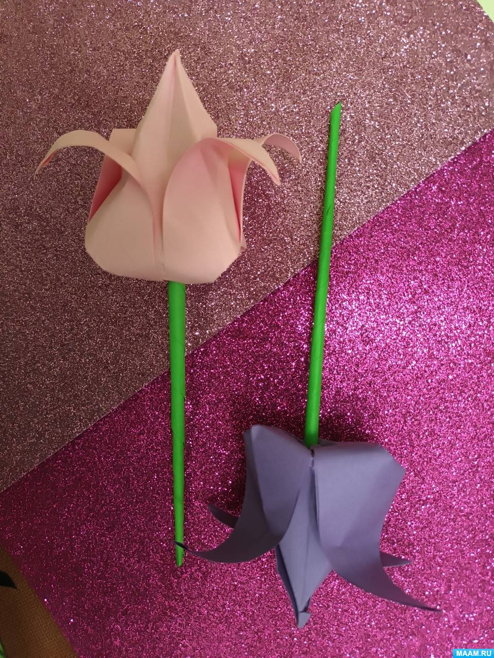 Оригами цветок из бумаги: схема для начинающих