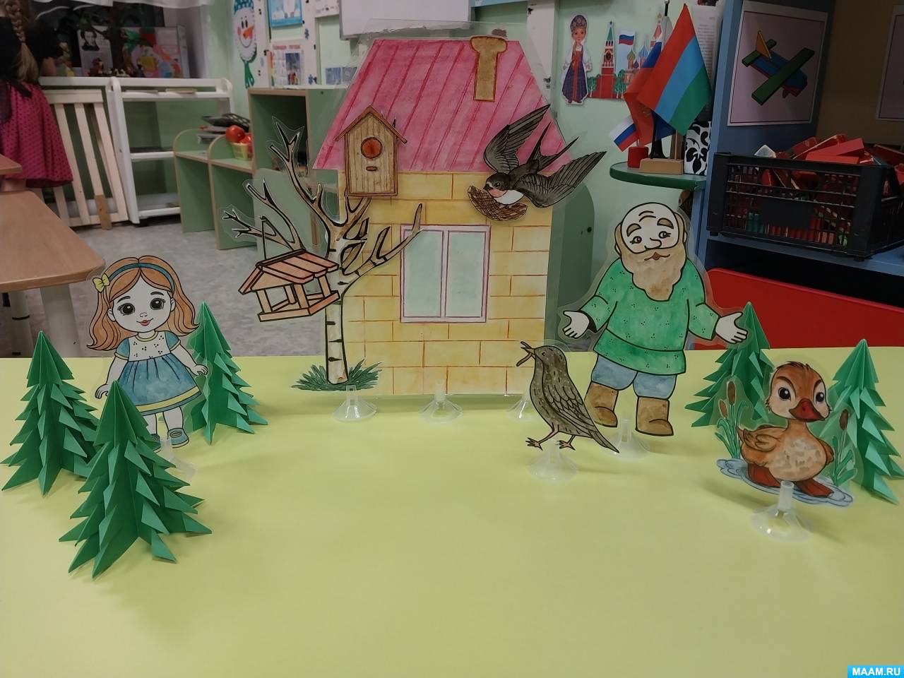 Настольный театр по сказке Т. Н. Кирюшатовой «Время прощаться» своими ...