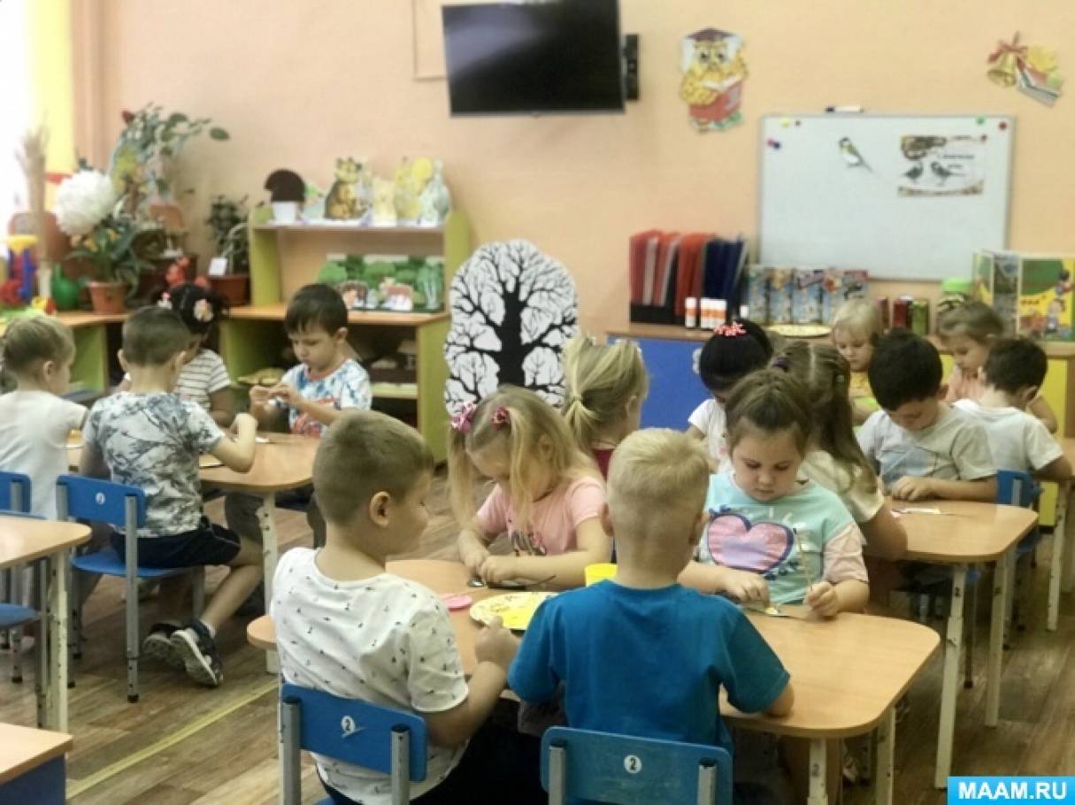 Фотоотчет занятия по аппликации «Зимующие птицы. Синица»