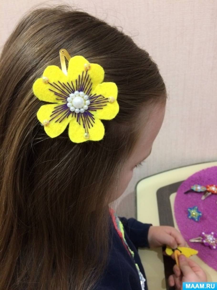 Украшение для волос (фетр+своими руками) С детьми 7 лет - Студия творчества: Kid-Life
