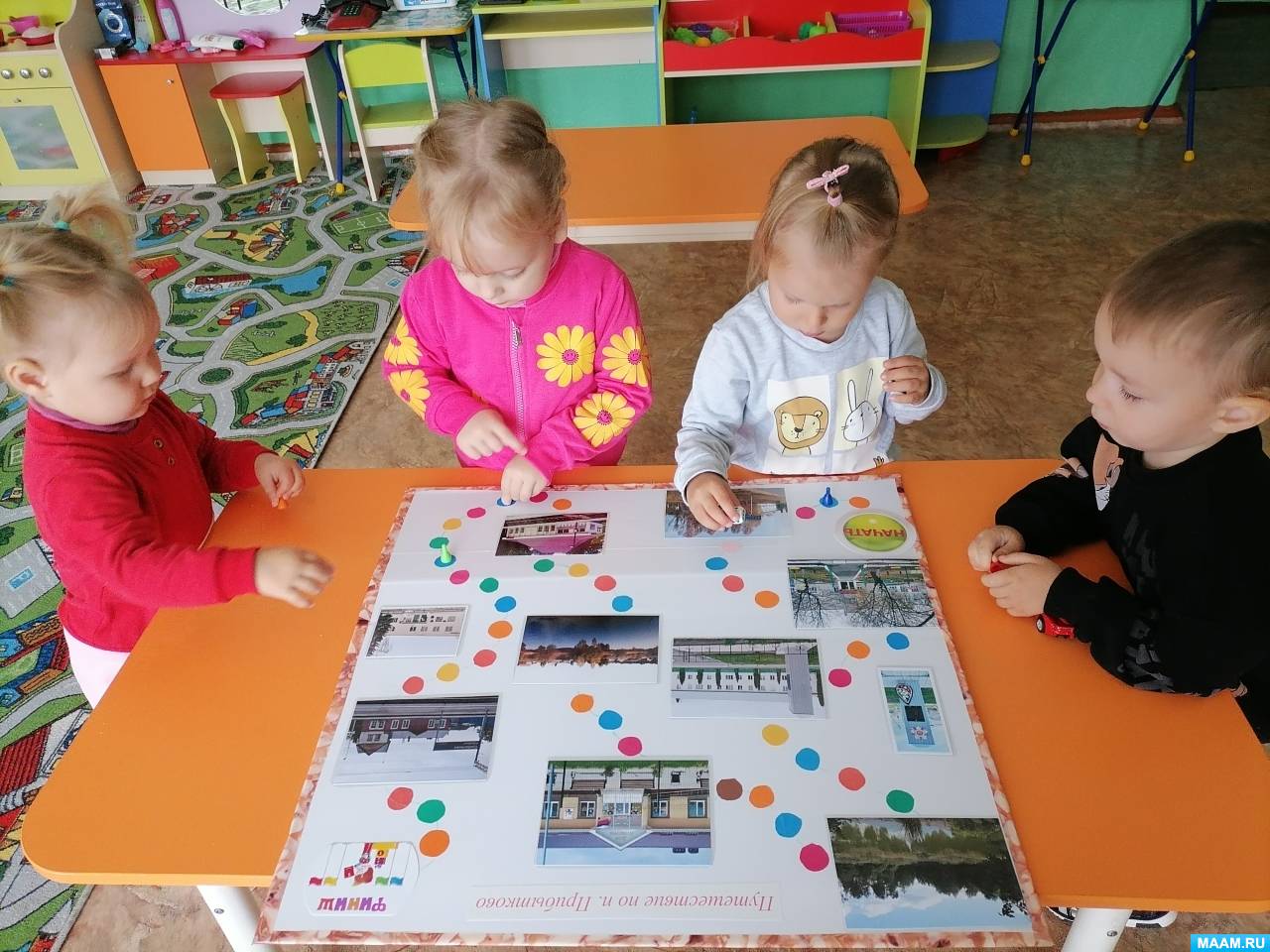 Игра ходилка-бродилка «Путешествие по посёлку Прибытково» в младшей ...