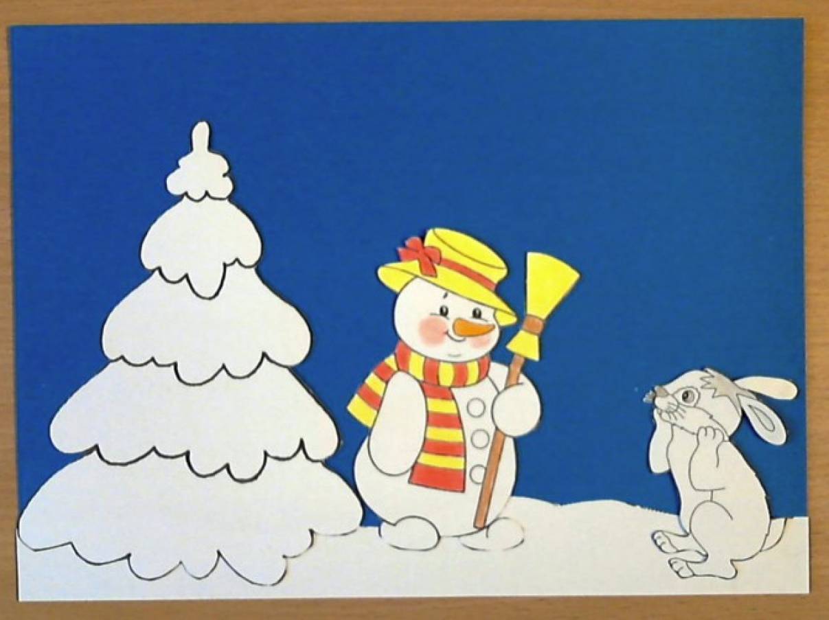 презентация снеговик из бумаги 1 класс