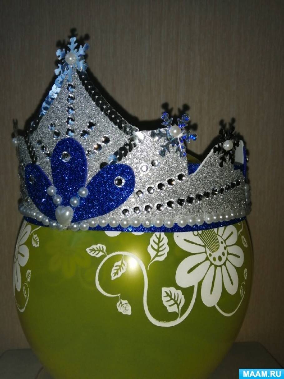 DIY/МК /Как сделать новогоднюю корону для Снежной Королевы