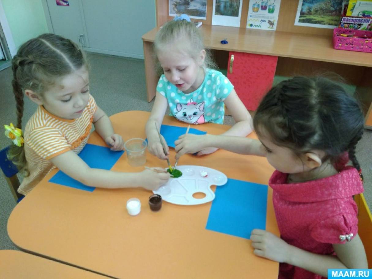 Как нарисовать яблоню красками ребенку 5 лет