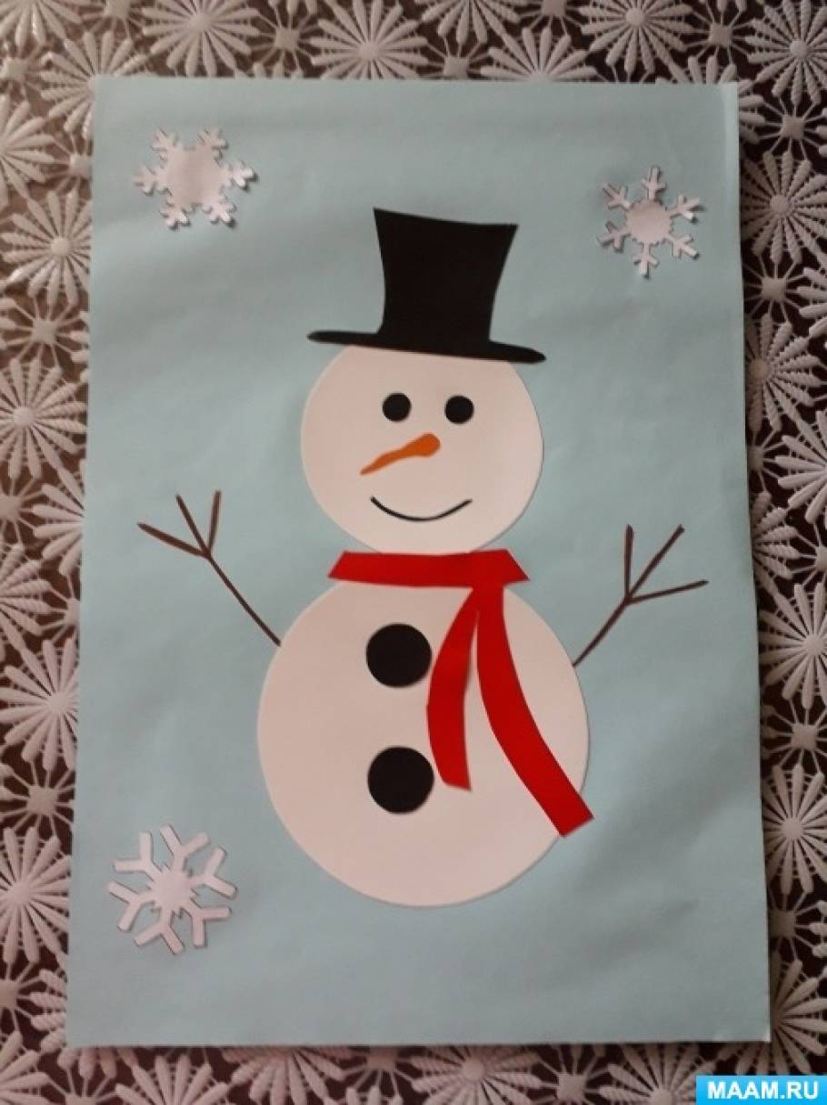 Как сделать своими руками снеговика из бумаги и картона
