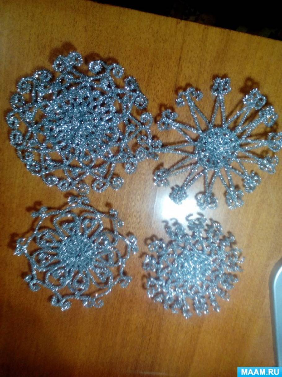 Серебристые Снежинки Новогодние
