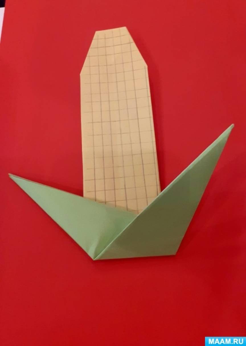 Мастер-класс по изготовлению поделки в технике оригами «Кукуруза»