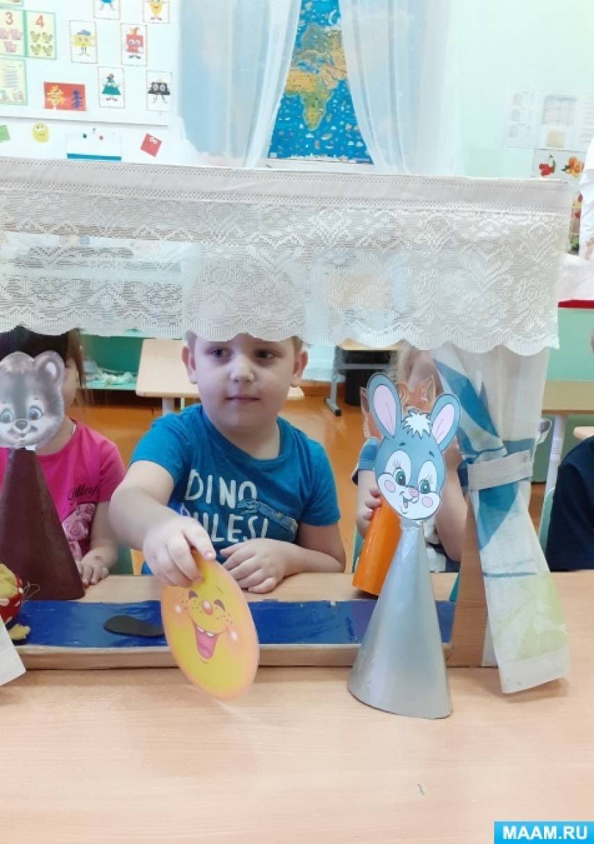 Фотоотчёт о театрализованной деятельности в средней группе. Конусный ...