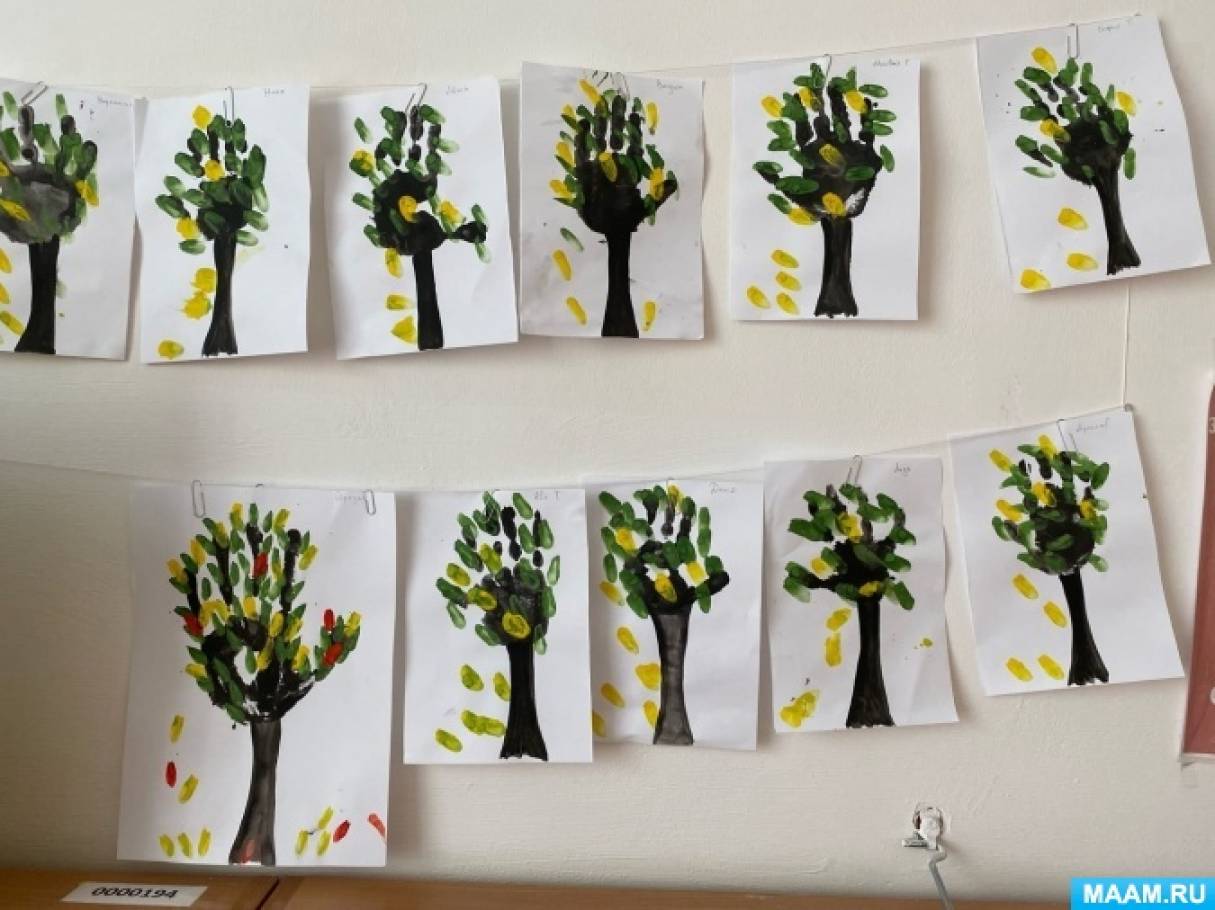 Конспект ООД по рисованию ладошкой «Осеннее дерево» во второй младшей группе