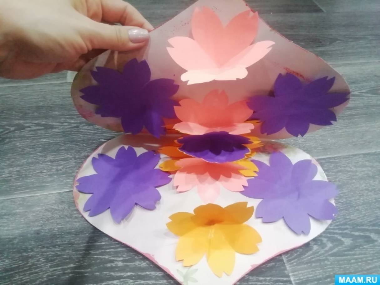 Мастер-класс по изготовлению объемной 3-D открытки ко Дню матери