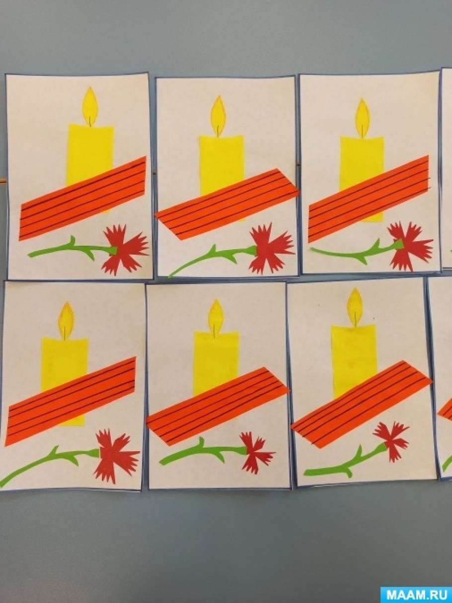 Оригами свеча