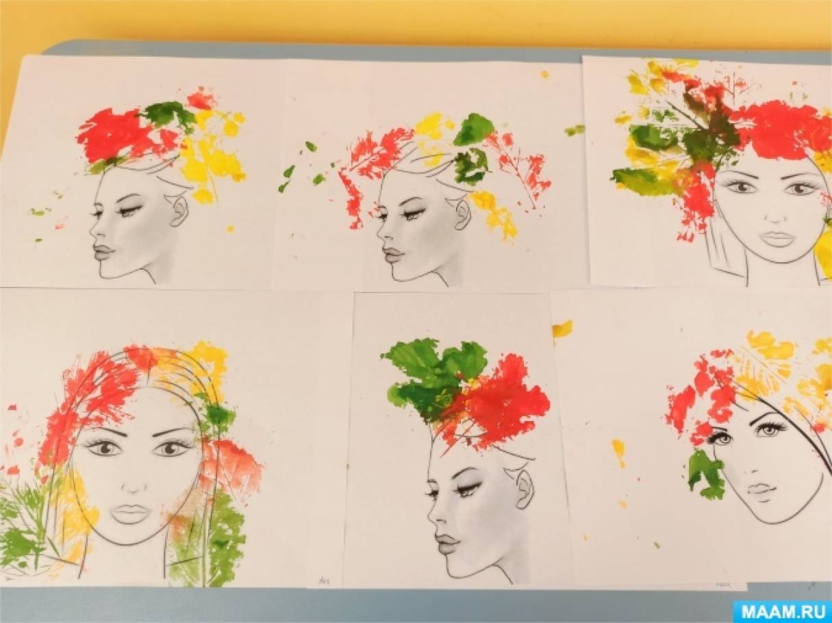 Мастер-класс по рисованию «Осенний венок» отпечатками листьев деревьев для детей старшей группы ДОУ
