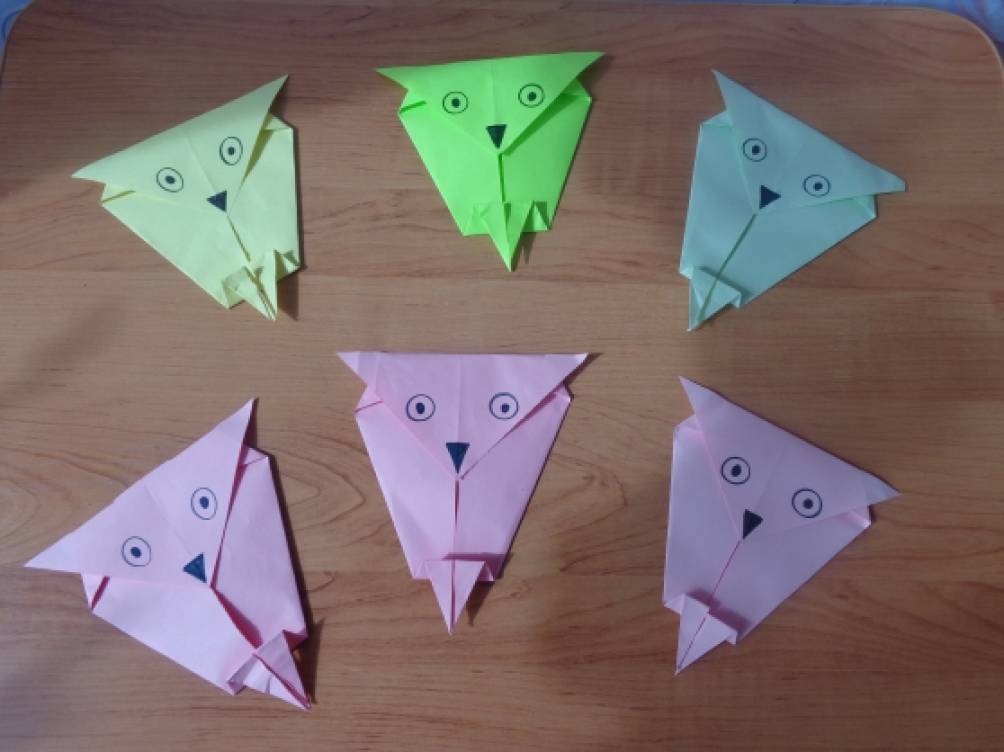 Оригами птицы. Глазастая сова.