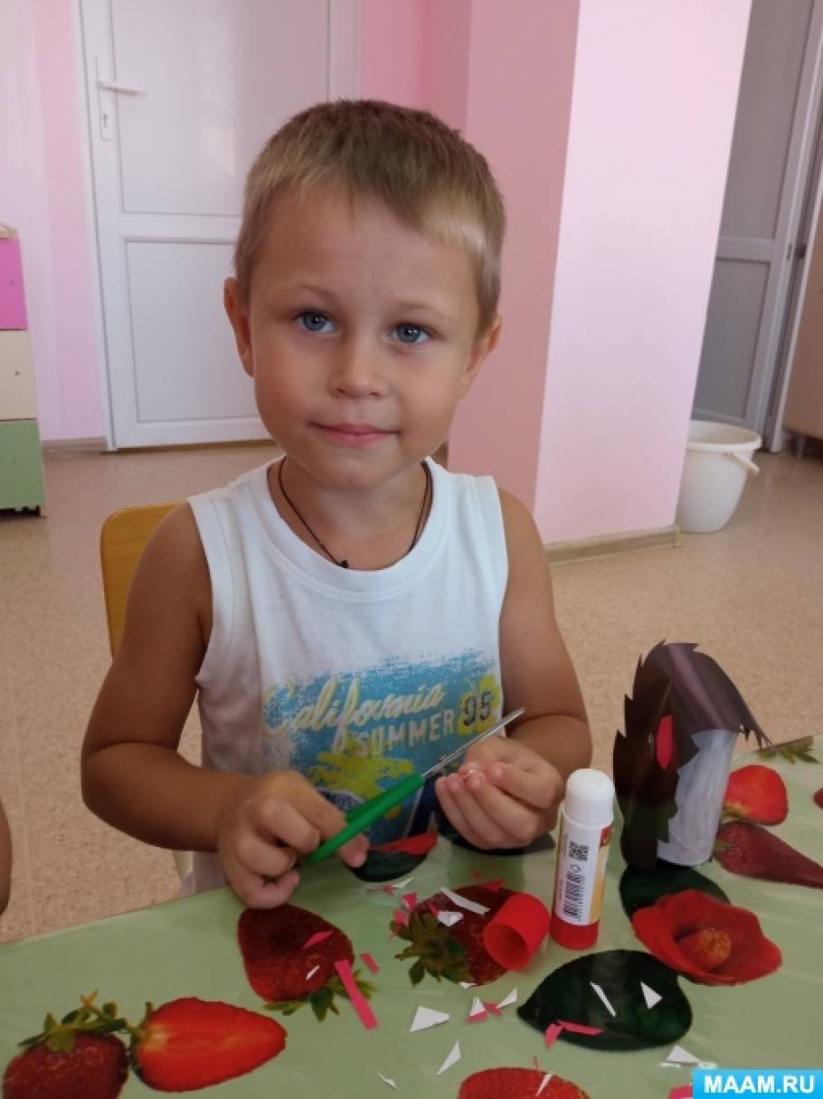 Аппликация «Ежик» в нетрадиционной технике. Фотоотчет (4 фото ...